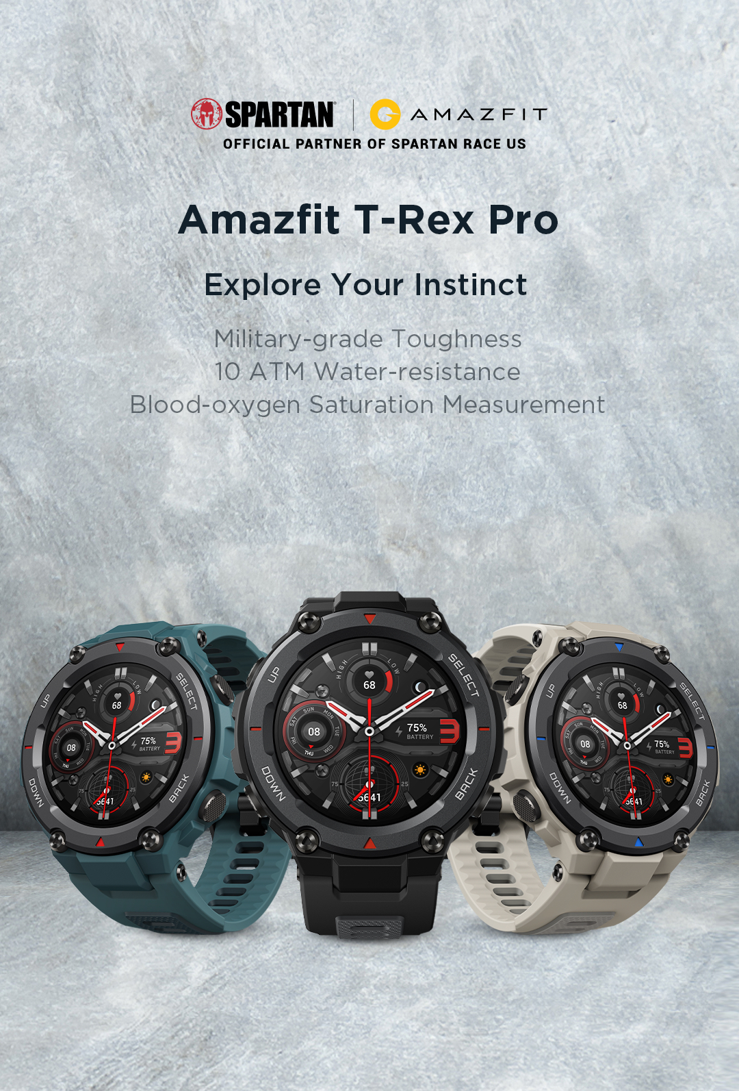 ساعت هوشمند امیزفیت شیائومی مدل Amazfit T-Rex Pro
