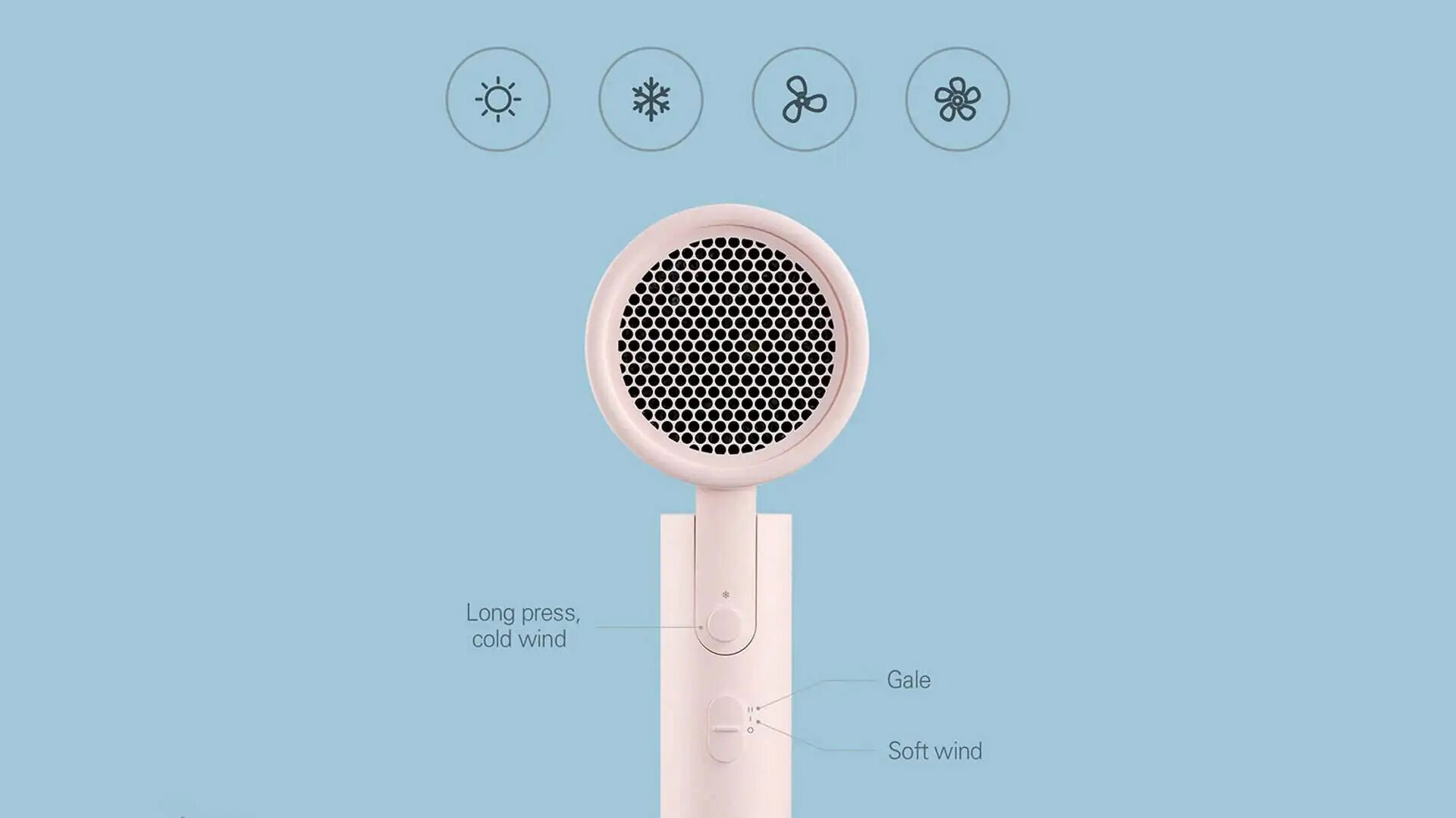 سشوار مسافرتی شیائومی مدل Xiaomi MIJIA H100 Portable Anion Hair Dryer