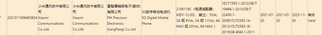 گوشی هوشمند شیائومی Mi MIX 4 توسط 3C تایید شد؛ پشتیبانی از شارژ سریع 120 واتی