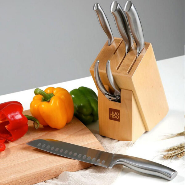 ست 5 تایی چاقو و قیچی آشپزخانه شیائومی HuoHou HU0014 Kitchen Knife