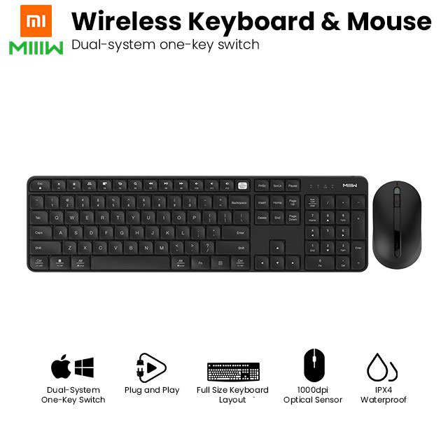ست ماوس و کیبورد شیائومی Xiaomi MIIIW MWWC01 Keyboard Mouse Set
