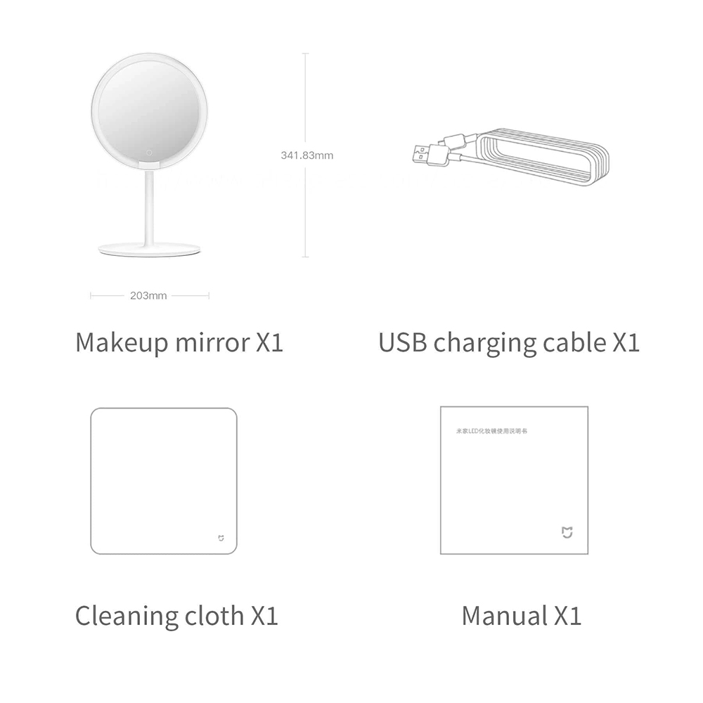 Xiaomi S12 Beauty Mirror Ring Light – xiaomi360 (13) آینه آرایش و رینگ لایت شیائومی S12 Beauty