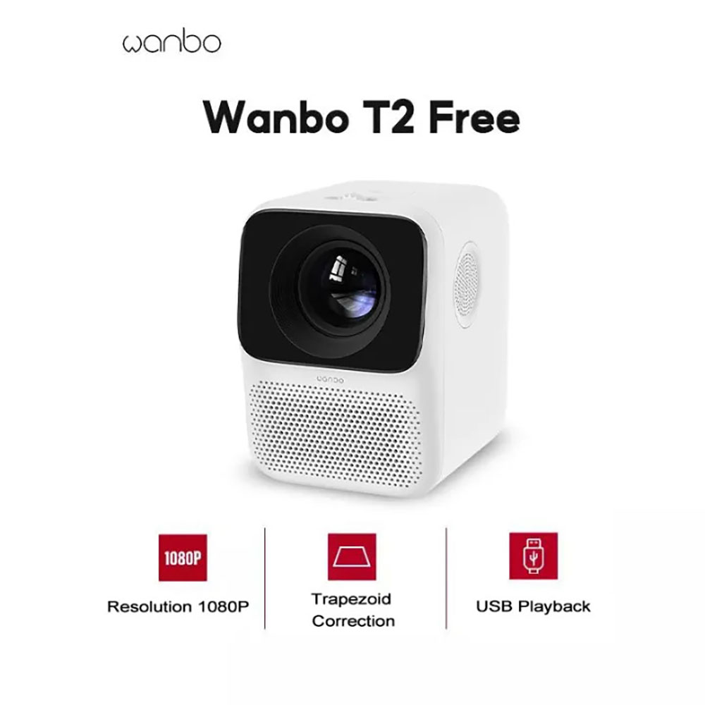 ویدئو پروژکتور قابل حمل شیائومی Wanbo T2 Free