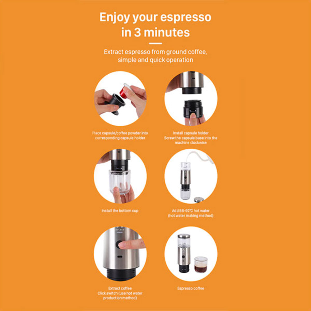 اسپرسو-ساز-شارژی-قابل-حمل-شیائومی-مدل-Zolele-Espresso-Machine-MG73T اسپرسو ساز شارژی قابل حمل شیائومی مدل Zolele Espresso Machine MG73T