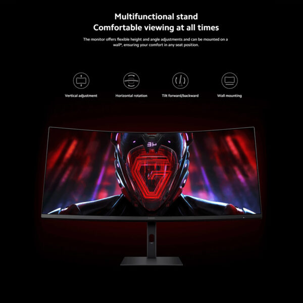 مانیتور منحنی گیمینگ شیائومی 34 اینچی مدل Xiaomi Curved Gaming Monitor 34 Inch G34WQi
