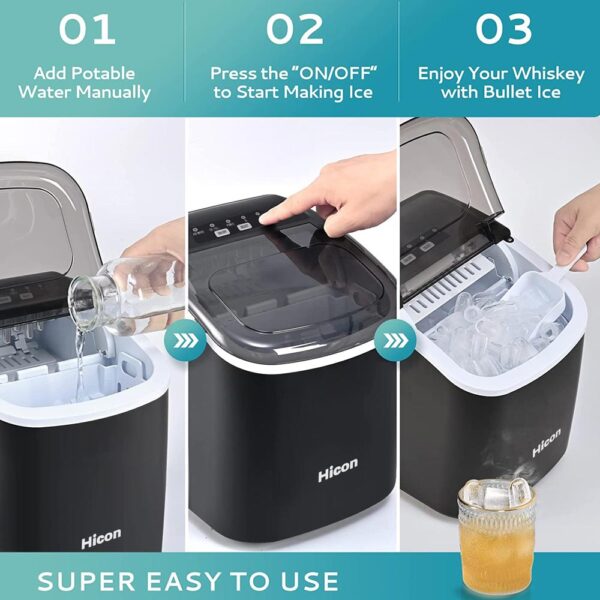 یخ ساز قابل حمل Hicon مدل Hicon Portable Automatic Ice Maker HZB-16MT