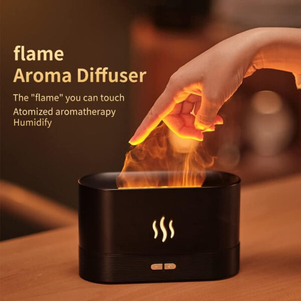 دستگاه رطوبت رسان با شعله های رنگی Colorful Flame Air Aroma Diffuser Humidifier
