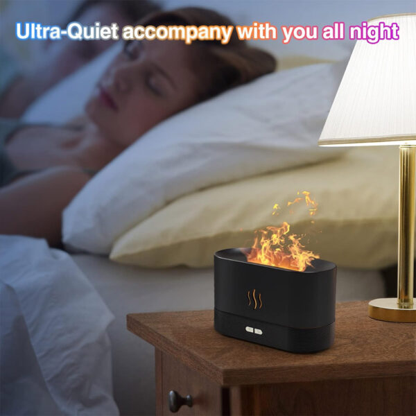 دستگاه رطوبت رسان با شعله های رنگی Colorful Flame Air Aroma Diffuser Humidifier