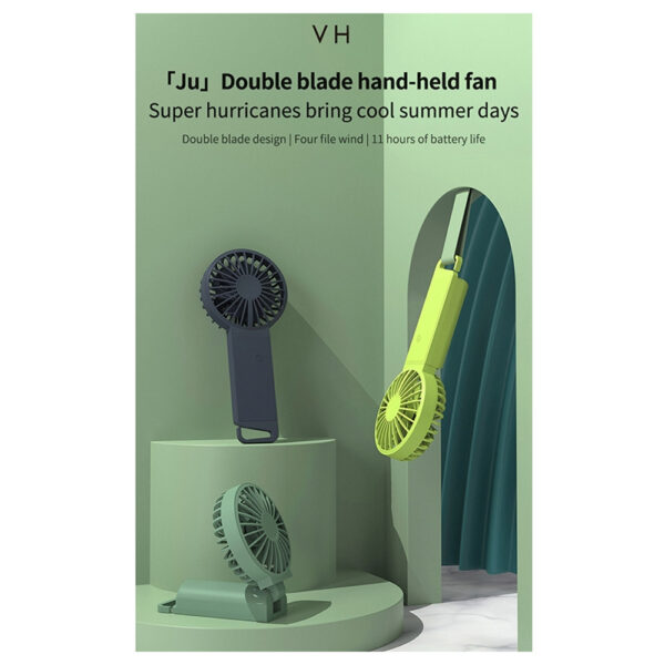 پنکه دستی مدل Xiaomi Youpin VH F16 JU Double Fan Blade Handheld Electric Fan
