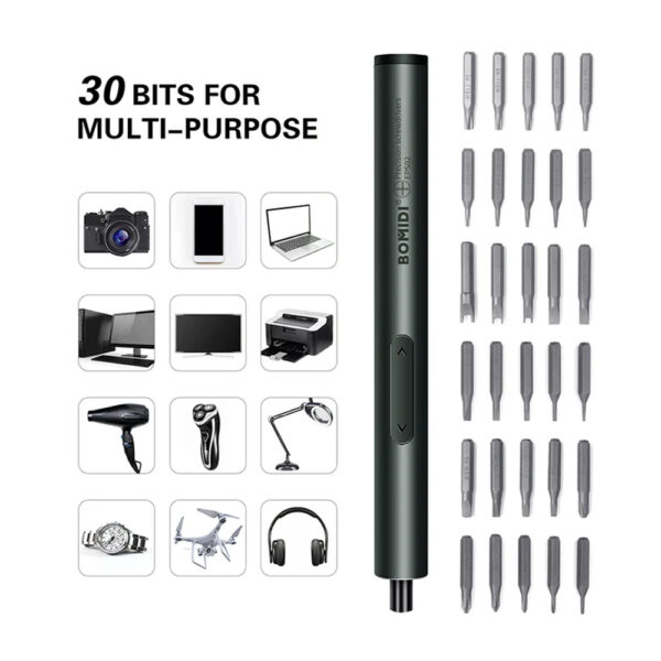 پیچ گوشتی شارژی شیائومی BOMIDI EPS02 Electric Screwdriver Set With 30 in One Cordless Screwdriver