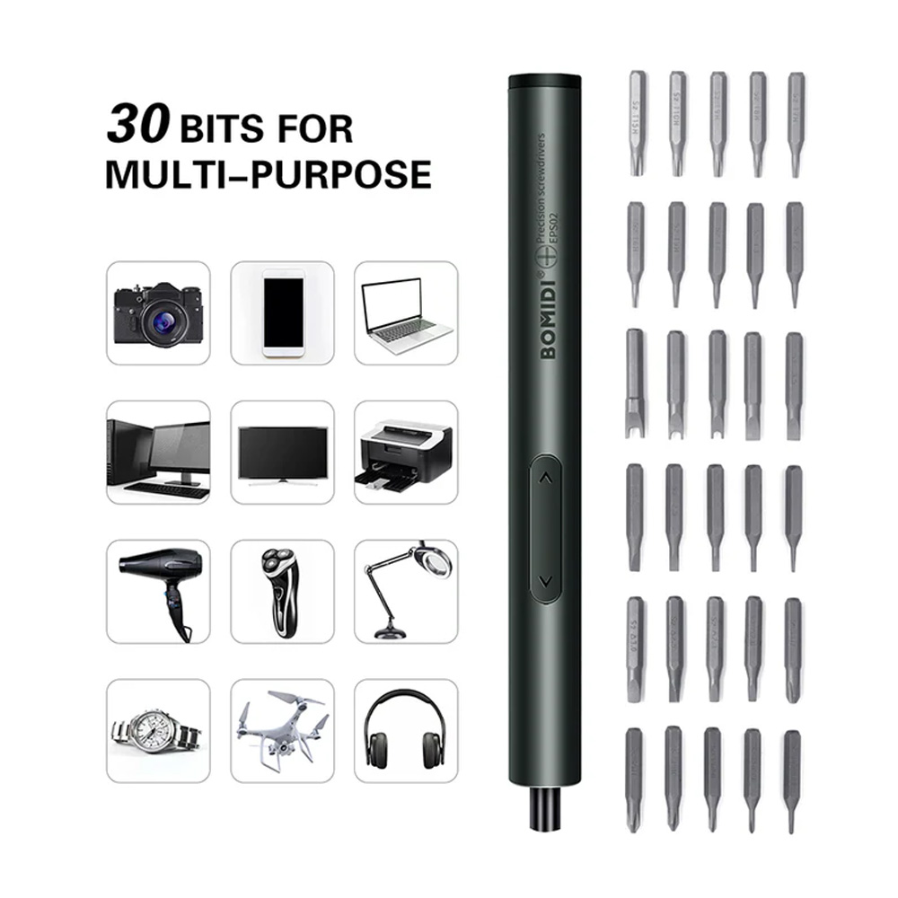 پیچ گوشتی شارژی شیائومی BOMIDI EPS02 Electric Screwdriver Set With 30 in One Cordless Screwdriver