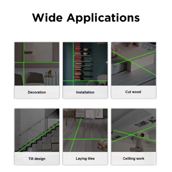 تراز لیزری متقاطع سطح خودکار حرفه ای هوشمند MILESEEY Laser Level L62