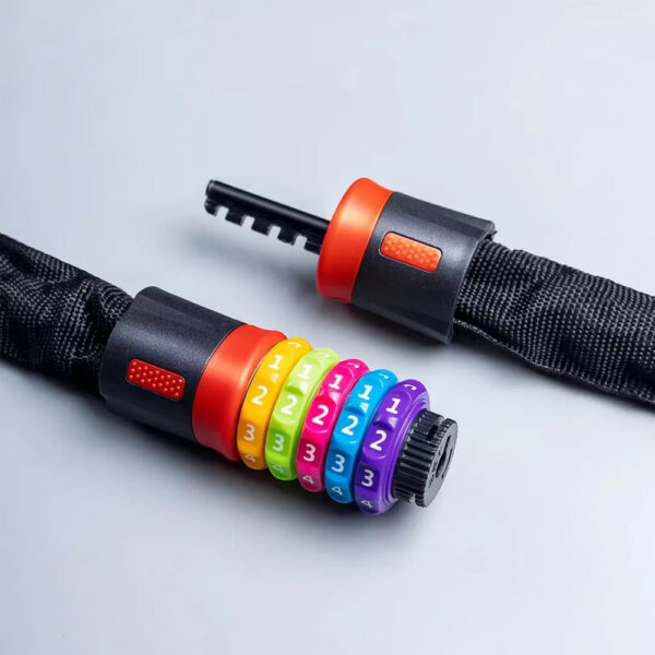 قفل رمزدار دوچرخه رنگین کمانی شیائومی مدل Xiaomi Youpin Lydsto Rainbow Lock Digital Chain Rope Bicycle