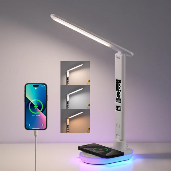 چراغ مطالعه LED رومیزی با قابلیت شارژ بی سیم LED Business Table Lamp