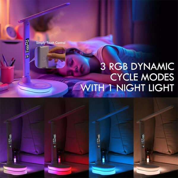 چراغ مطالعه LED رومیزی با قابلیت شارژ بی سیم LED Business Table Lamp