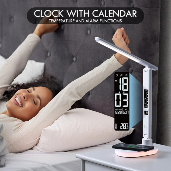 چراغ مطالعه LED رومیزی با قابلیت شارژ بی سیم LED Business Table Lamp
