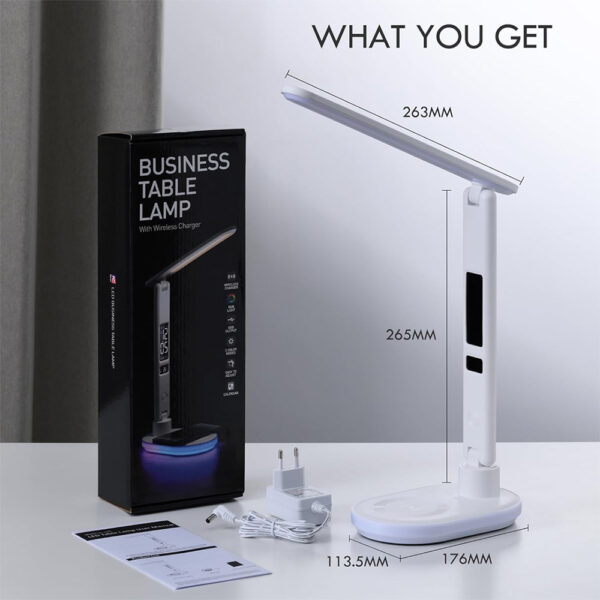 چراغ مطالعه LED رومیزی با قابلیت شارژ بی سیم LED Business Table Lamp