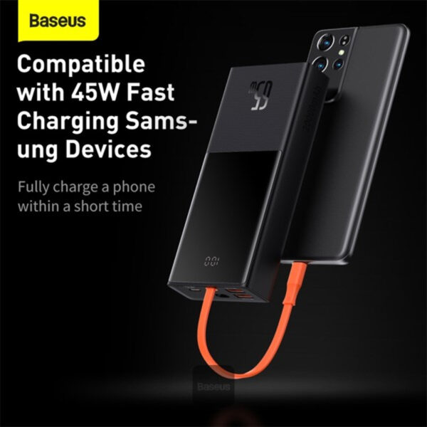 پاوربانک بیسوس مدل Baseus Elf Digital Display Fast Charging Power Bank 20000mAh 65W