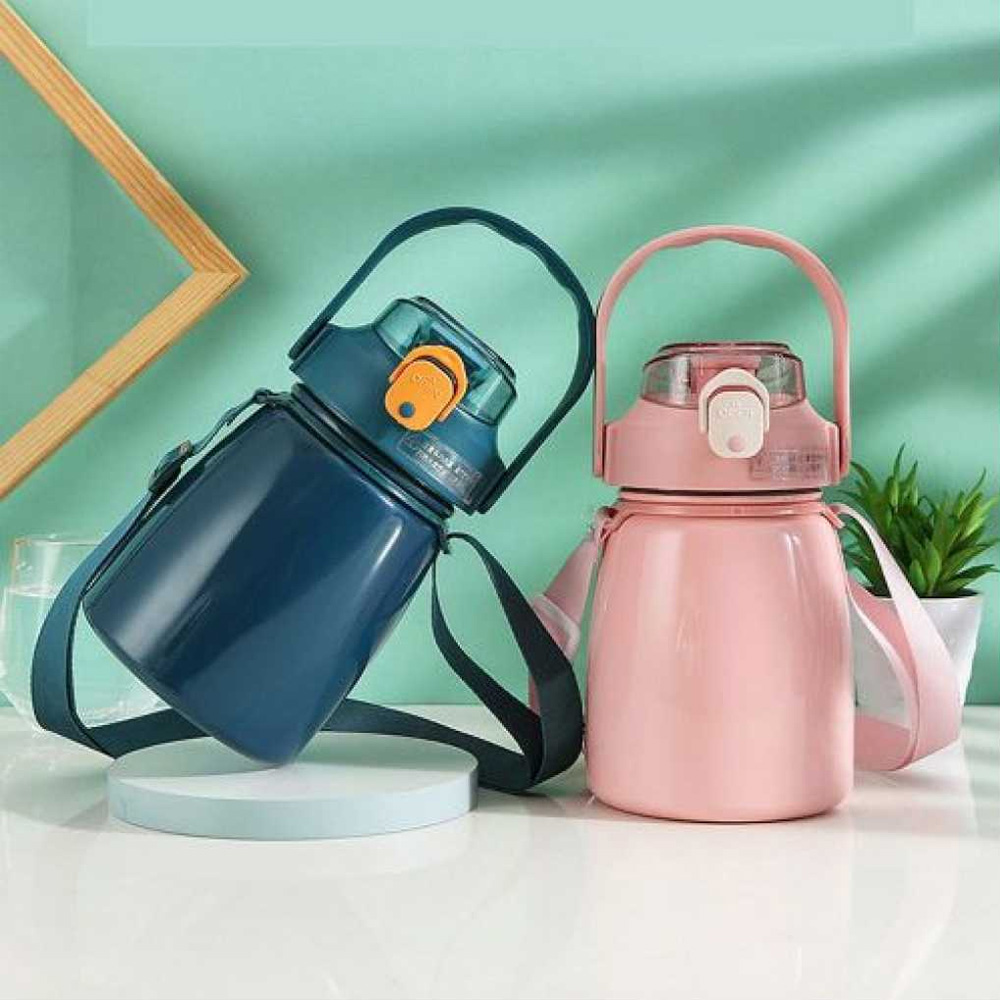 فلاسک آب گرم و سرد مسافرتی 1300 لیتر Double Wall Vacuum Insulated Water Bottle Pot Belly Travel Thermos Flask For Hot & Cold Drinks