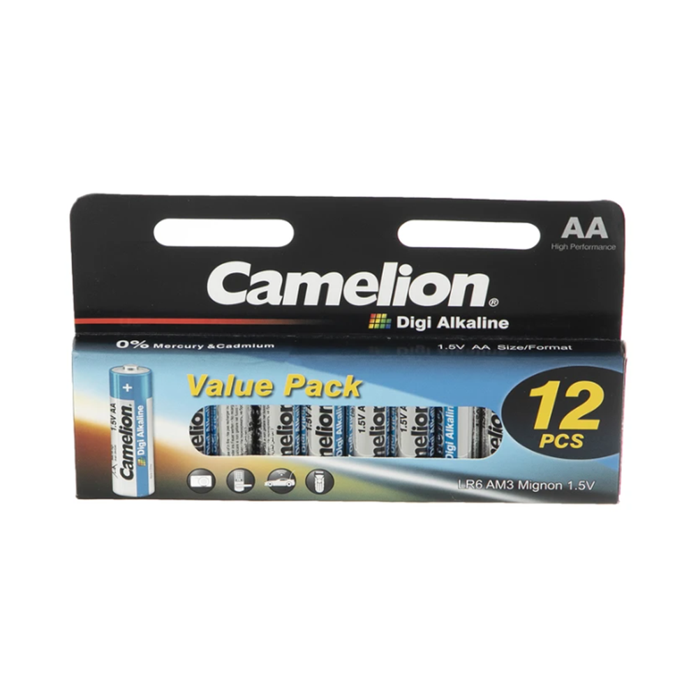 باتری کملیون آلکالاین CAMELION Digi Alkaline LR6-HP12DG AA