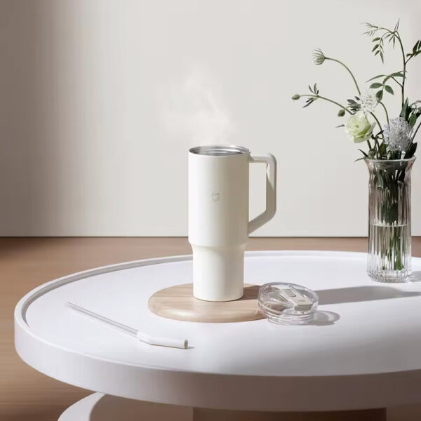 فلاسک ضد زنگ 1 لیتری شیائومی مدل Xiaomi Mijia Straw Cup 1L Stainless Steel