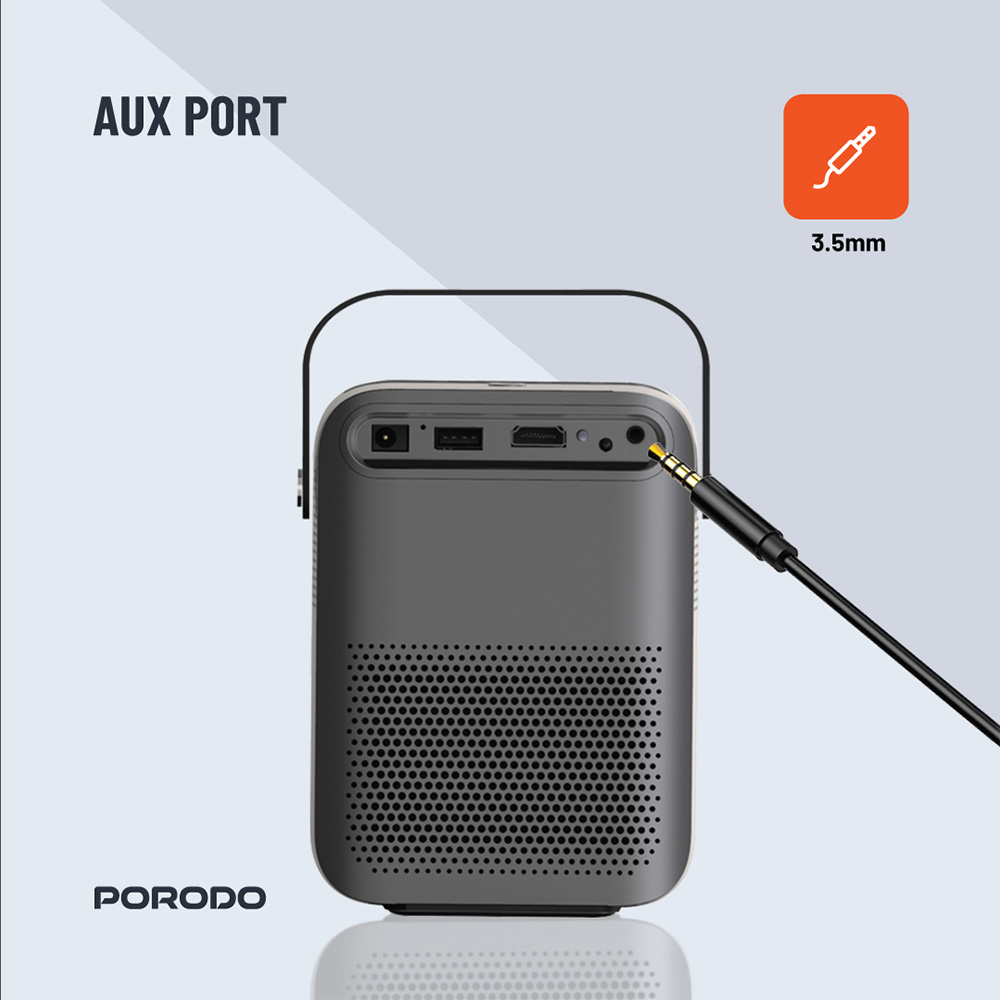 پروژکتور قابل حمل هوشمند پرودو مدلPorodo Full HD Portable Projector