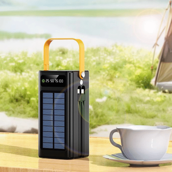 پاور بانک خورشیدی 50000 میلیآمپرساعت با شارژ سریع 120 وات Solar Power Bank 50000mAh 120W Fast Charging