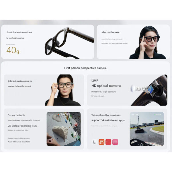عینک هوشمند شیائومی مدل Xiaomi AI Glasses