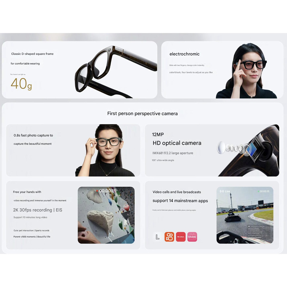 عینک هوشمند شیائومی مدل Xiaomi AI Glasses