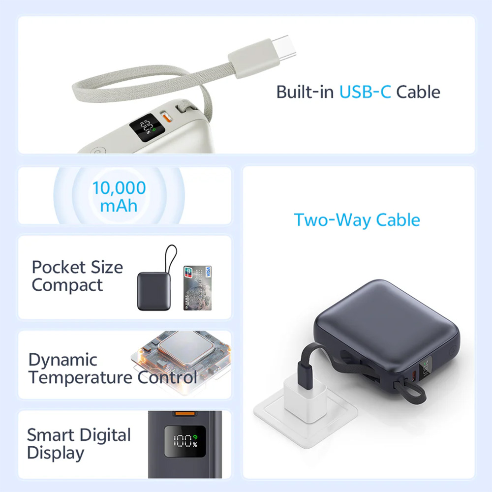 Layer 4 پاوربانک کیو سی وای مدل QCY PB10C 10000mAh 35W