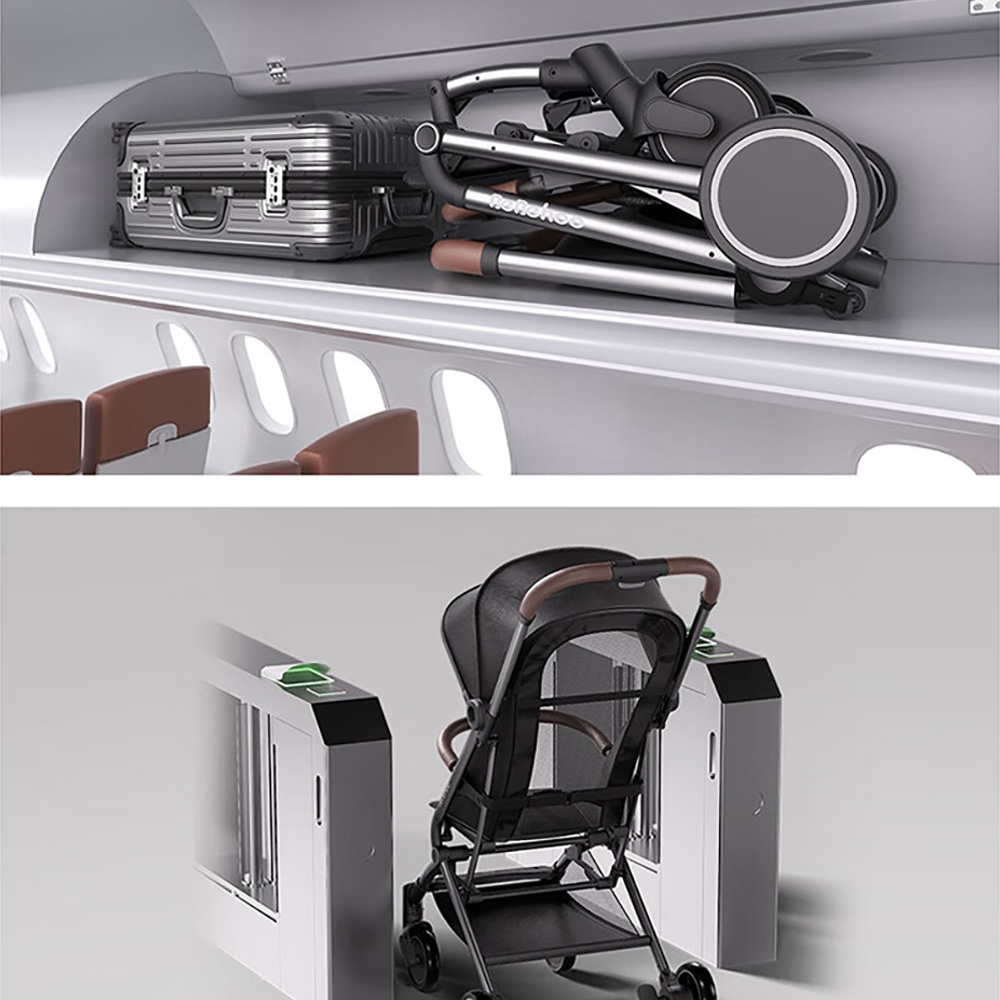 Layer 8 معرفی کالسکه تاشو شیائومی Xiaomi Bebehoo Stroller S6 Plus