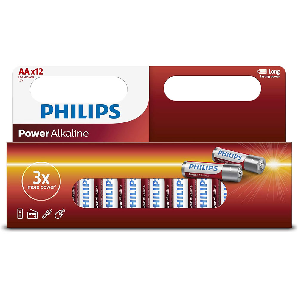 PHILIPS-POWER-ALKALINE-AA-1.5V-kala360-1 باتری قلمی آلکالاین فیلیپس LR6 Mignon AA