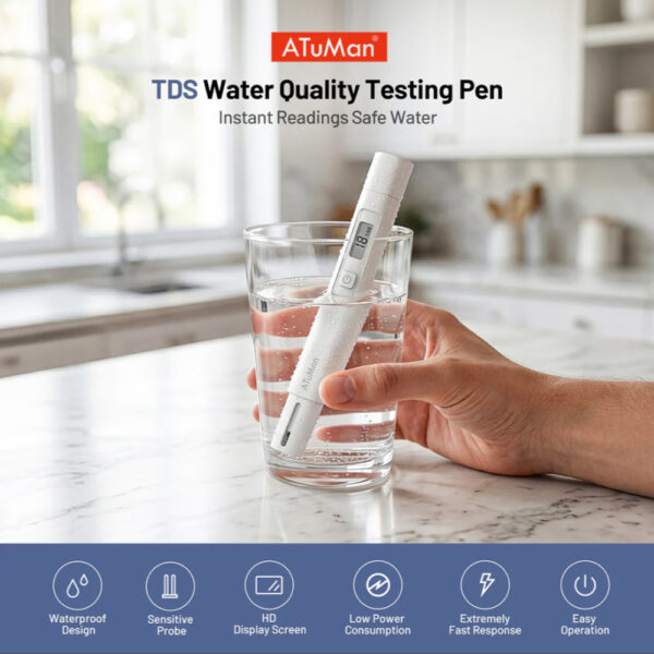معرفی قلم تست سلامت آب شیائومی مدل ATuMan TDS Water Quality Test Pen
