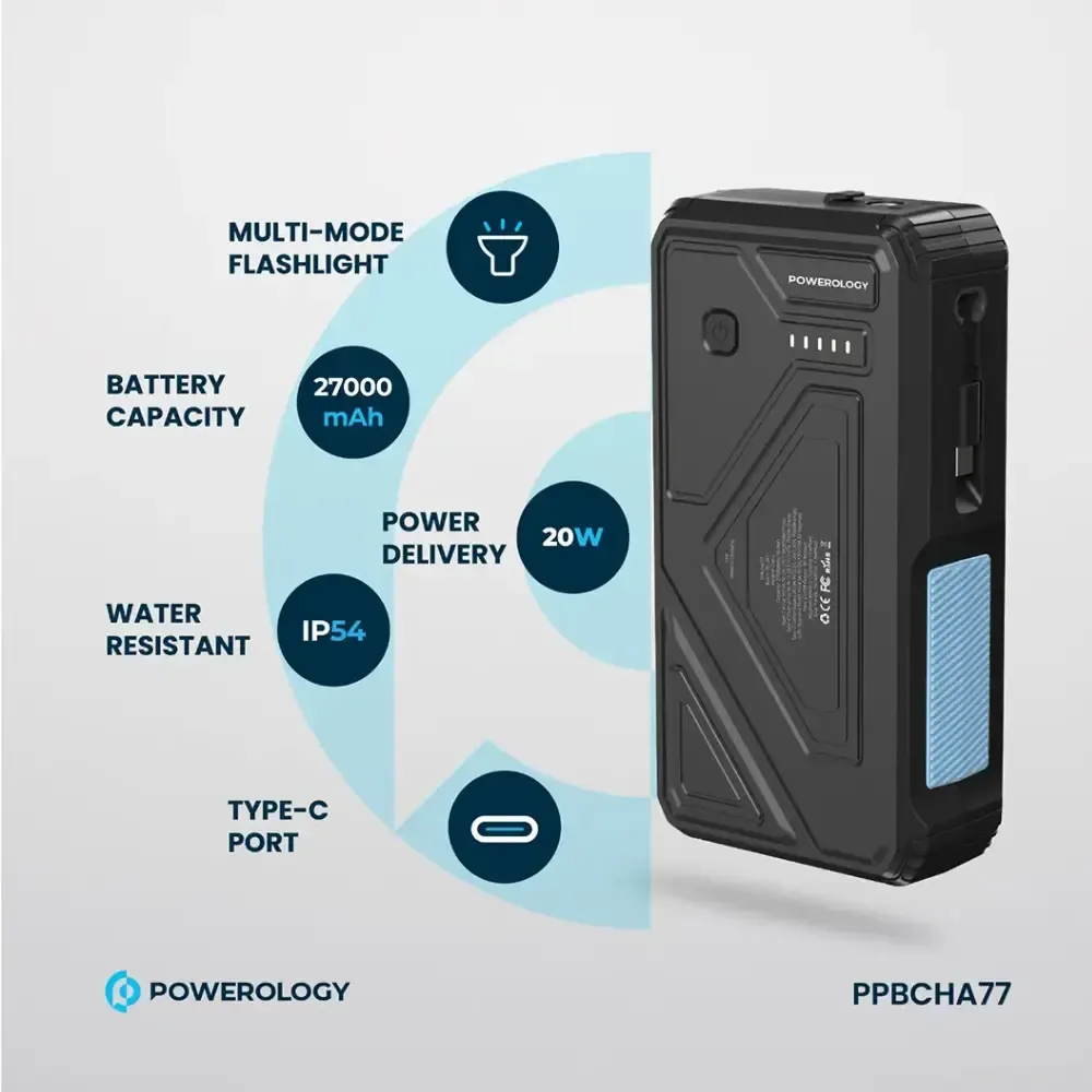 پاوربانک خورشیدی 27000 میلی آمپر پاورولوژی مدل Powerology 27000mAh Solar Wireless Charging Power Bank PPBCHA77 پاوربانک خورشیدی 27000 میلی آمپر پاورولوژی مدل Powerology 27000mAh Solar Wireless Charging Power Bank PPBCHA77