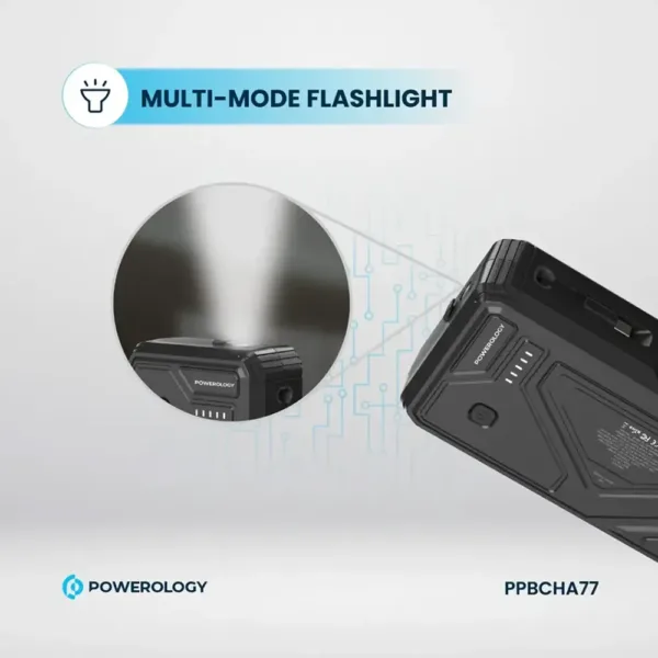 پاوربانک خورشیدی 27000 میلی آمپر پاورولوژی مدل Powerology 27000mAh Solar Wireless Charging Power Bank PPBCHA77