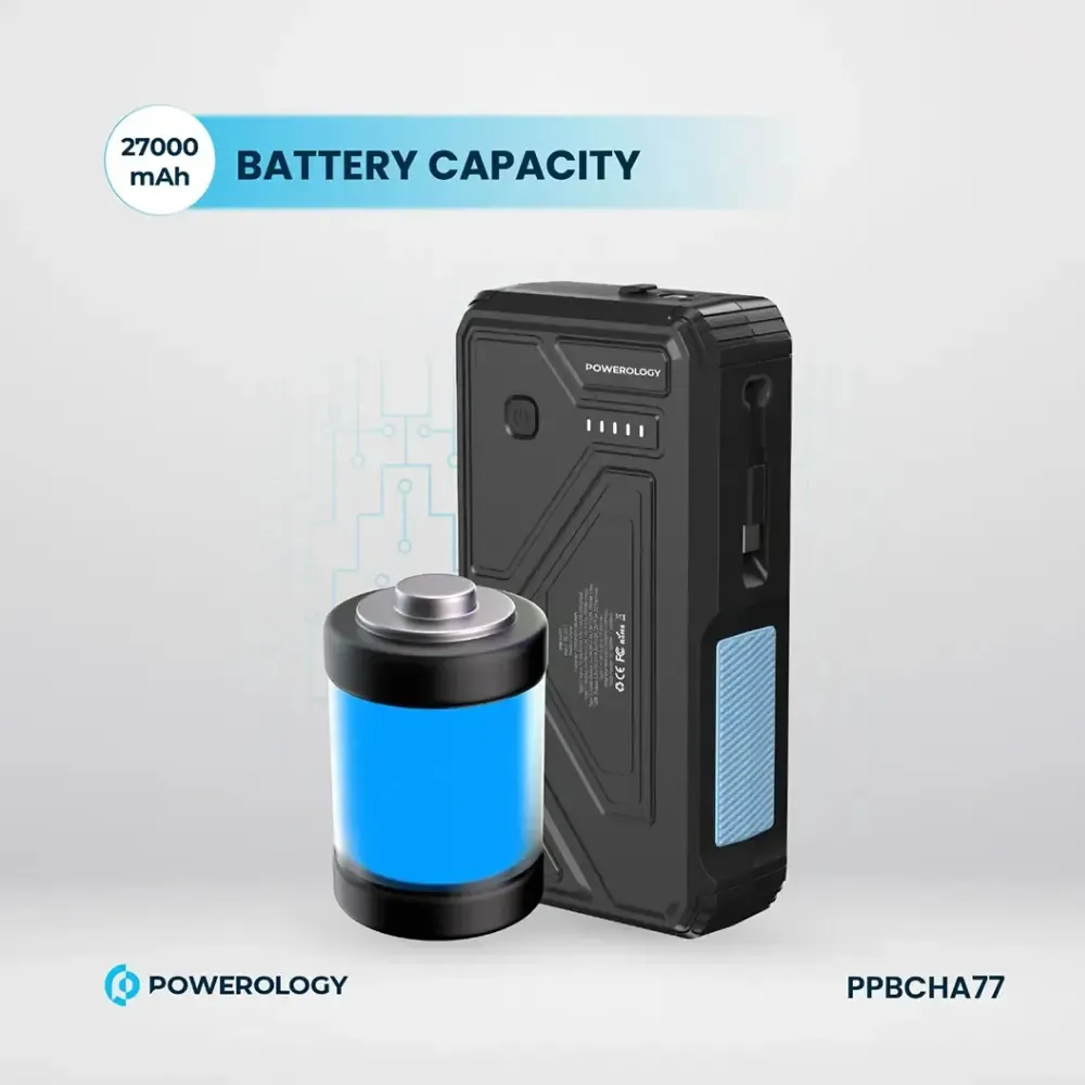 پاوربانک خورشیدی 27000 میلی آمپر پاورولوژی مدل Powerology 27000mAh Solar Wireless Charging Power Bank PPBCHA77 پاوربانک خورشیدی 27000 میلی آمپر پاورولوژی مدل Powerology 27000mAh Solar Wireless Charging Power Bank PPBCHA77
