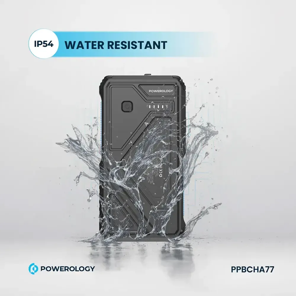 پاوربانک خورشیدی 27000 میلی آمپر پاورولوژی مدل Powerology 27000mAh Solar Wireless Charging Power Bank PPBCHA77