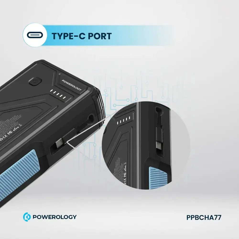 پاوربانک خورشیدی 27000 میلی آمپر پاورولوژی مدل Powerology 27000mAh Solar Wireless Charging Power Bank PPBCHA77 پاوربانک خورشیدی 27000 میلی آمپر پاورولوژی مدل Powerology 27000mAh Solar Wireless Charging Power Bank PPBCHA77