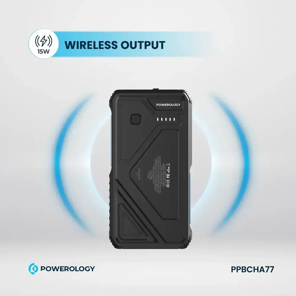 پاوربانک خورشیدی 27000 میلی آمپر پاورولوژی مدل Powerology 27000mAh Solar Wireless Charging Power Bank PPBCHA77 پاوربانک خورشیدی 27000 میلی آمپر پاورولوژی مدل Powerology 27000mAh Solar Wireless Charging Power Bank PPBCHA77