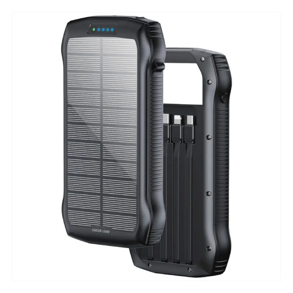 پاوربانک خورشیدی 20000 میلی آمپر گرین لاین مدل Green Lion Solar Force 20000mah powerbank GL-PX82
